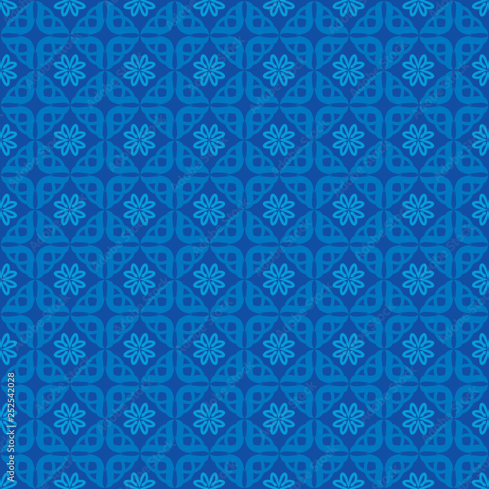 Seamless Pattern Blue Background