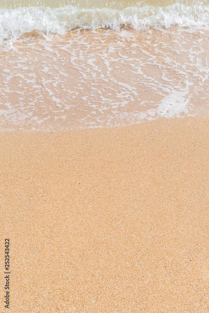 Wave of the sea on the sandy beach Wave of the sea on the sandy beach