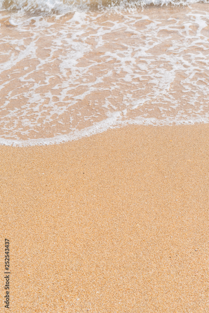 Wave of the sea on the sandy beach Wave of the sea on the sandy beach