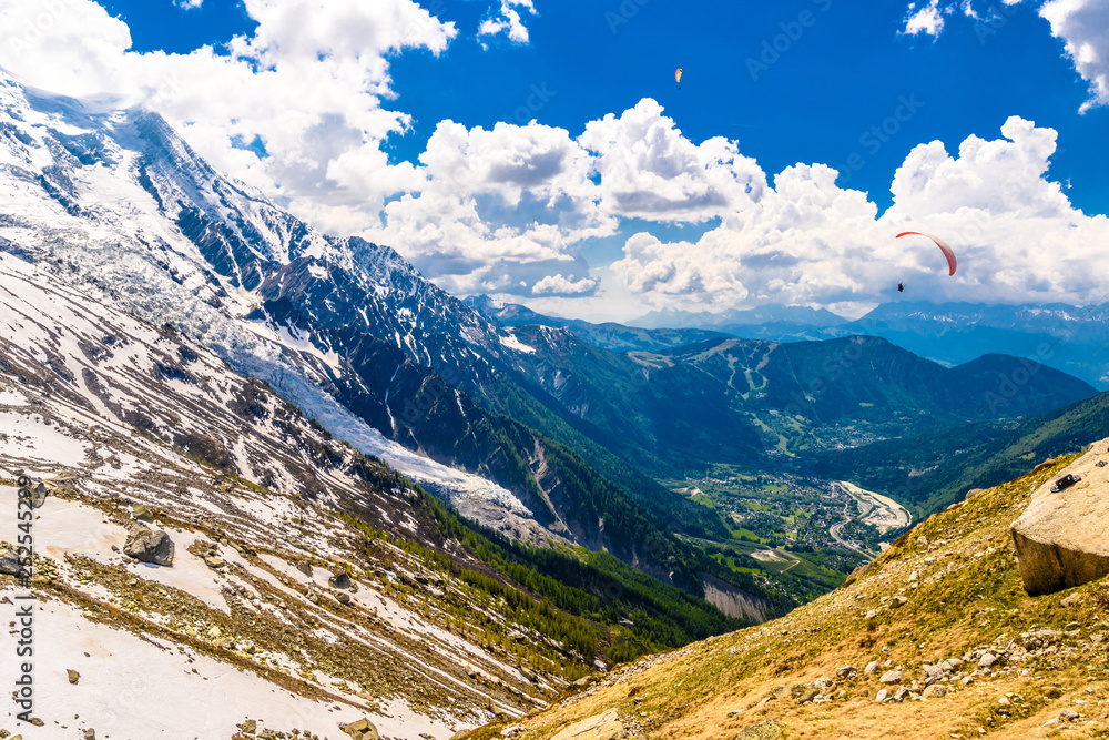Snowy mountains Chamonix, Mont Blanc, Haute-Savoie, Alps, France Snowy mountains Chamonix, Mont Blanc, Haute-Savoie, Alps, France