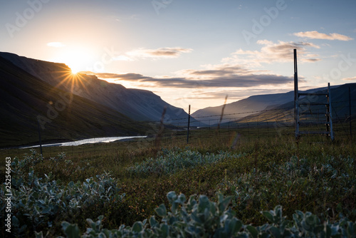 sunset in the mountains