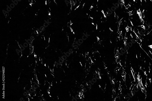 Canvas Print Black abstract background, shining silver metallic glitter surface, dark shiny c