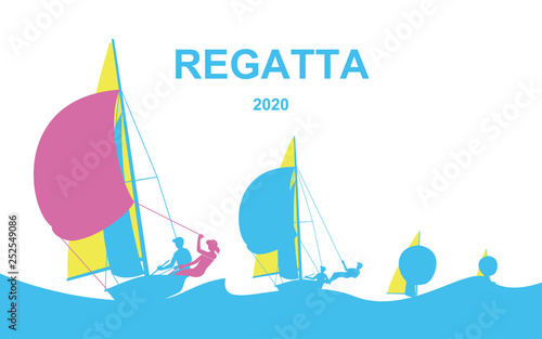Poster with regatta theme