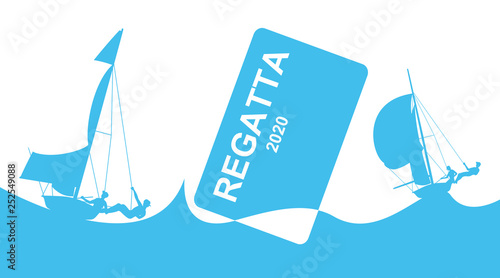 Poster with regatta theme