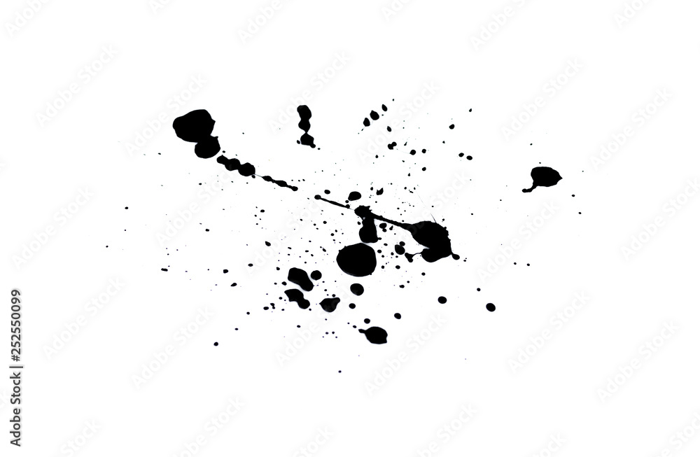 Obraz premium Abstract black watercolor paint splash background. black watercolor splash isolated on white