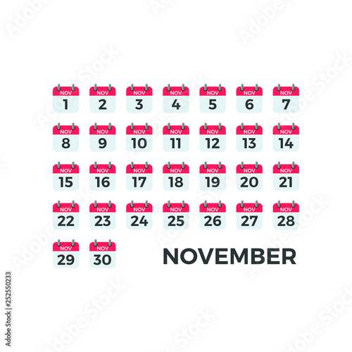 Modern Icon Calendar Template Set