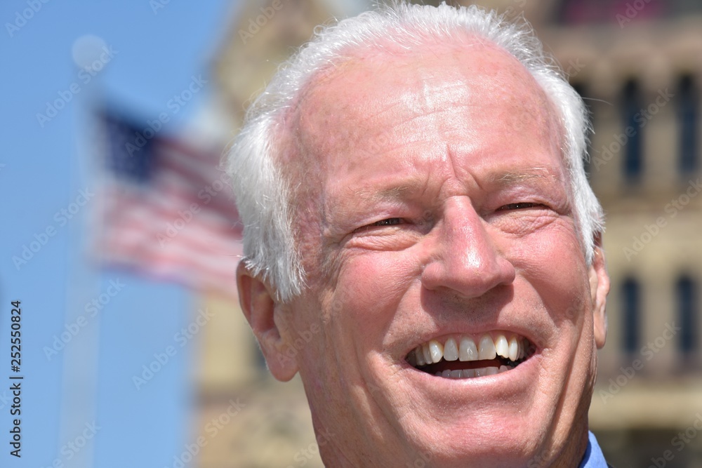 Smiling Adult Male Politician Smiling Adult Male Politician