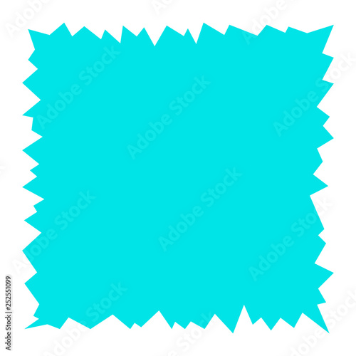 Blank turquoise square with sharp edges as a frame template - Eps 10 vector and illustration © RukiMedia