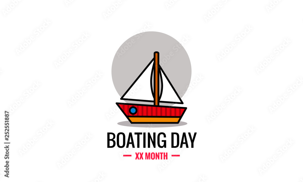Boating Day Poster with Date Template Boating Day Poster with Date Template
