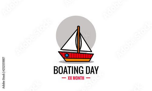 Boating Day Poster with Date Template 
