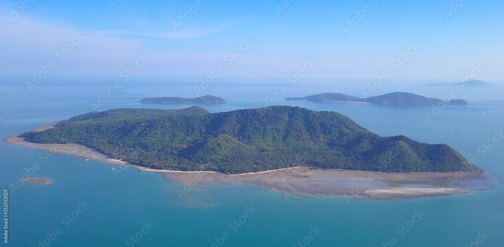 Ko Lon island Aerial view,Thailand