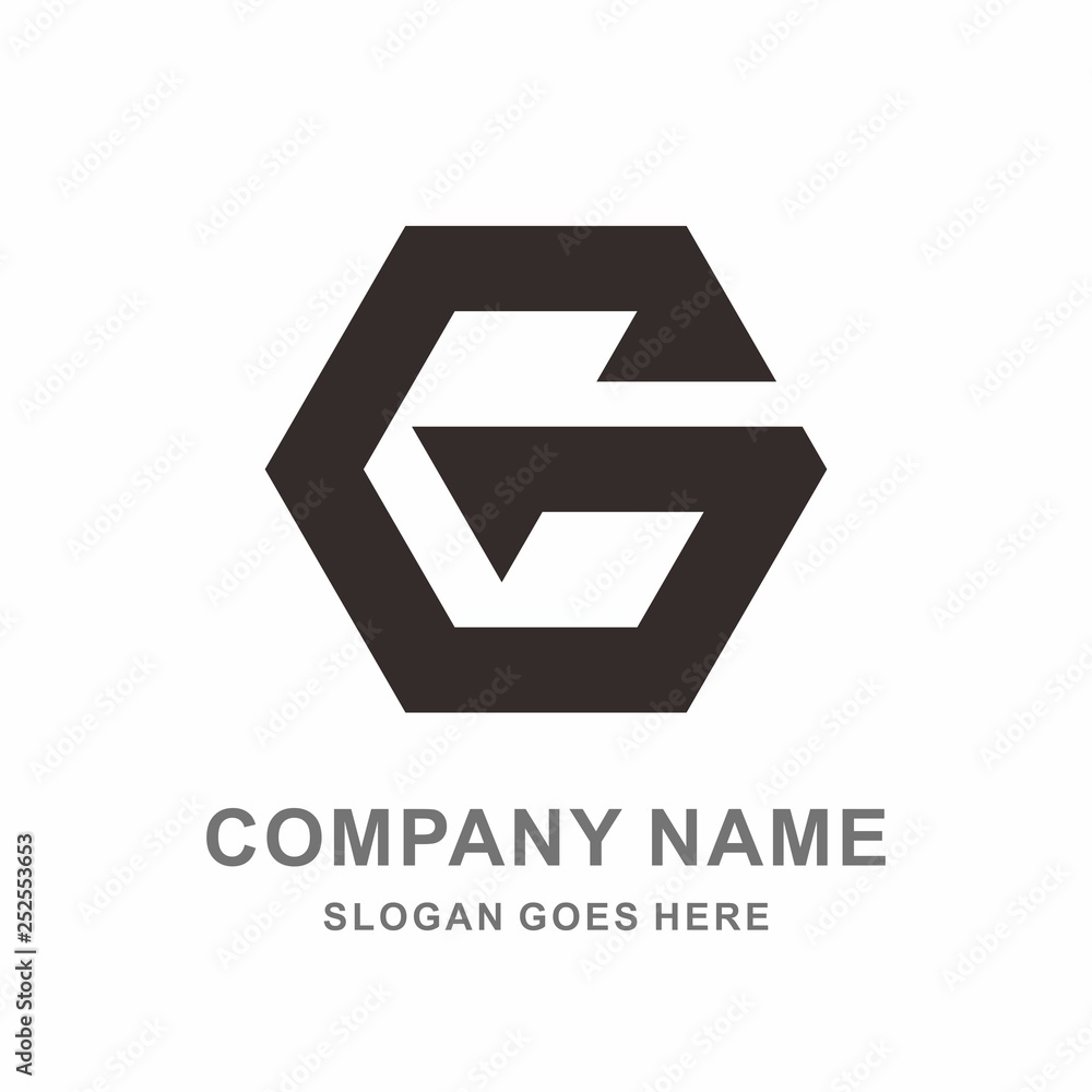 Monogram Letter G Geometric Square Business Company Vector Logo Design Template Monogram Letter G Geometric Square Business Company Vector Logo Design Template