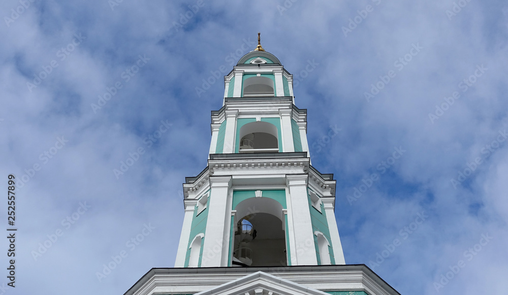 The bell tower of the Transfiguration of the Savior Cathedral in Tambov Russia The bell tower of the Transfiguration of the Savior Cathedral in Tambov Russia