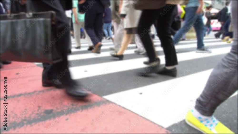 People at a pedestrian crossing in Shinjuku district Tokyo., blur filter People at a pedestrian crossing in Shinjuku district Tokyo., blur filter