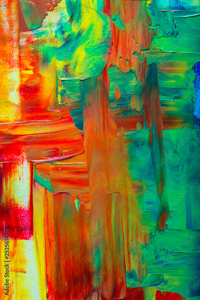 Fototapeta abstraction art oil paints canvas painting grunge color  macro background
