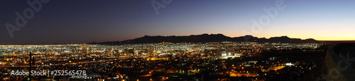Panorama of City of El Paso in Texas Overlooking Neighborhoods and Mountain in Distance