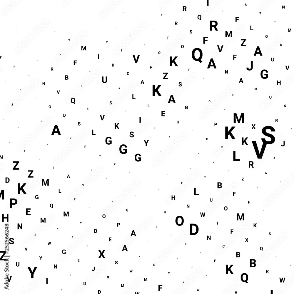 Obraz premium Abstract halftone texture with letters.