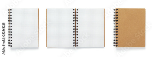 paper notebook or note pad isolated at white