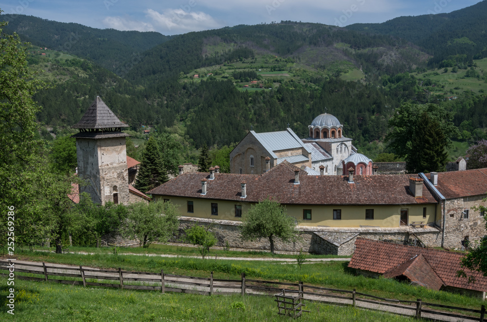 Studenica monastery, 12th-century Serbian orthodox monastery located near city of Kraljevo Studenica monastery, 12th-century Serbian orthodox monastery located near city of Kraljevo