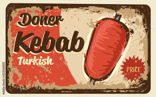 kebab vintage label