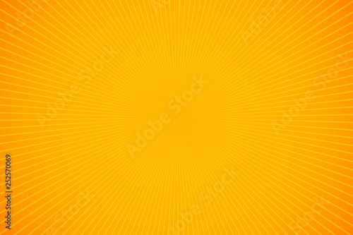 Bright orange and yellow rays vector background