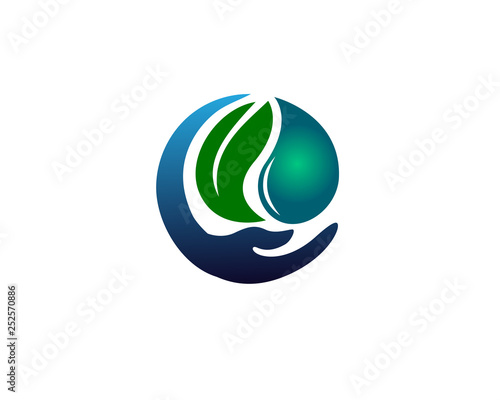 Circle natural essence logo design inspiration