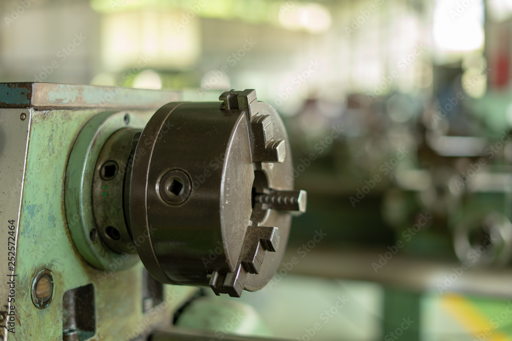 Fototapeta premium Lathe machine in a workshop