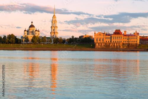 July evening on the banks of the Volga. Rybinsk, Russia