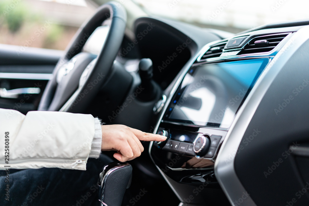 woman driving a car