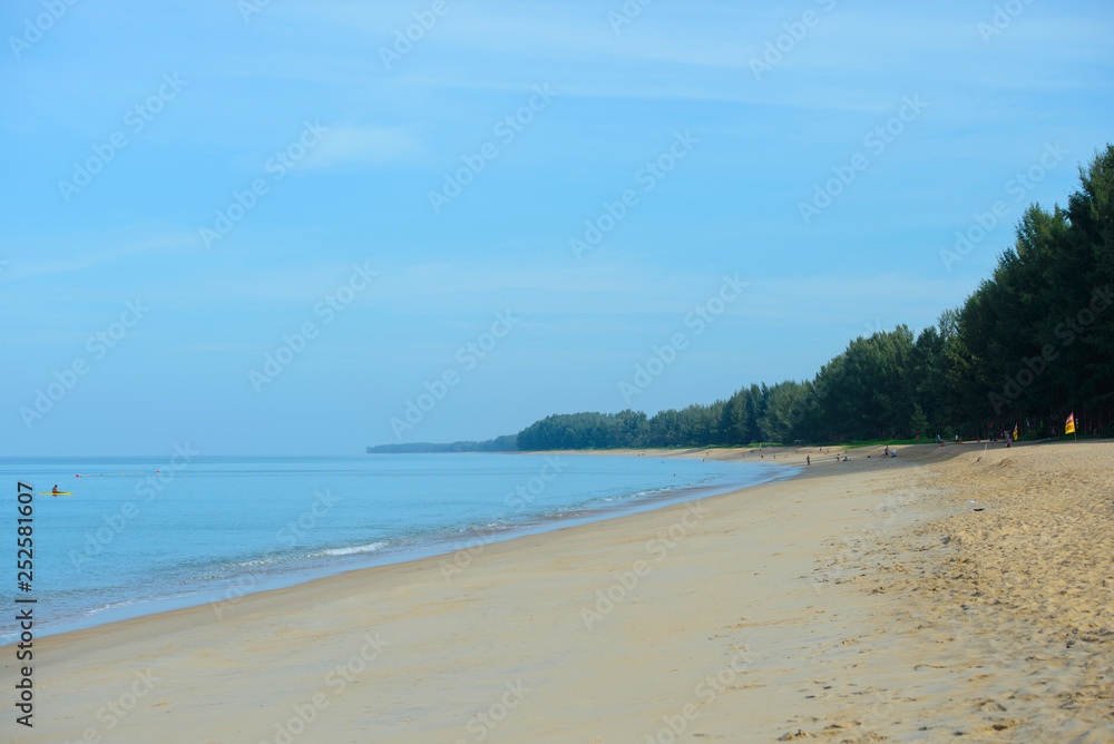 Tropical paradise beach with sand 