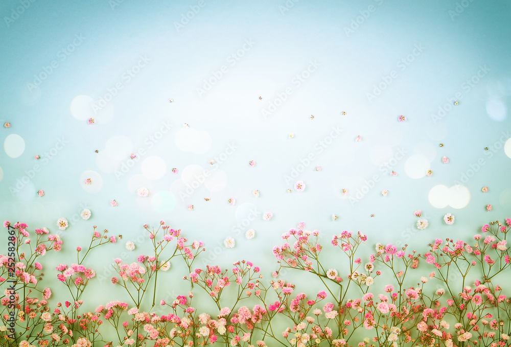 Floral composition with spring flowers for Easter Floral composition with spring flowers for Easter