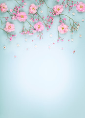 Floral composition with spring flowers for Easter