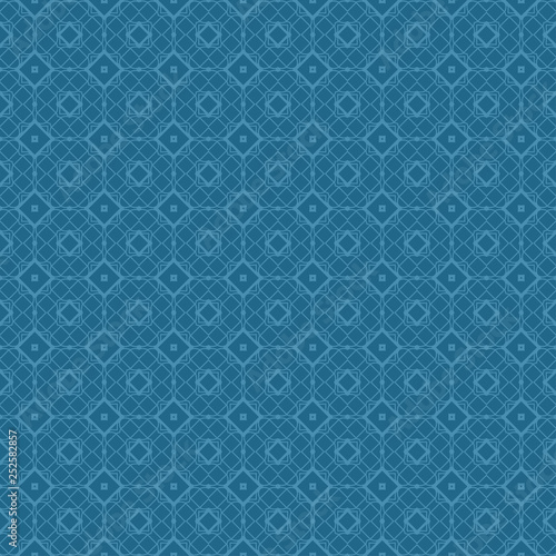 Vector Illustration. Pattern With Geometric Ornament, Decorative Border. Design For Print Fabric. Paper For Scrapbook. Blue color