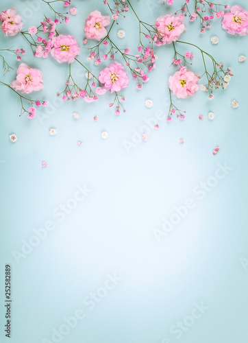 Floral composition with spring flowers for Easter
