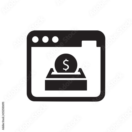 Online donate money icon