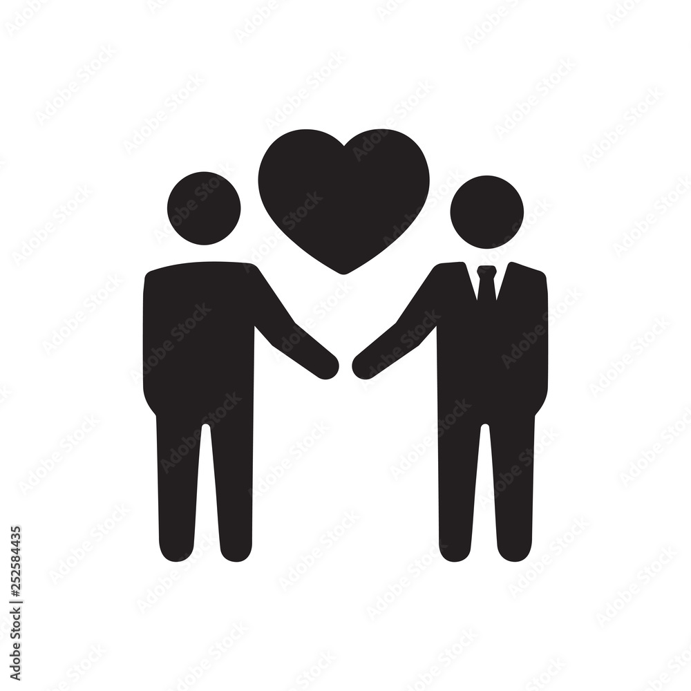 Charity agreement icon Charity agreement icon