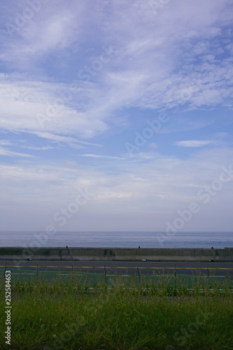 landscape with blue sky and clouds © wilson
