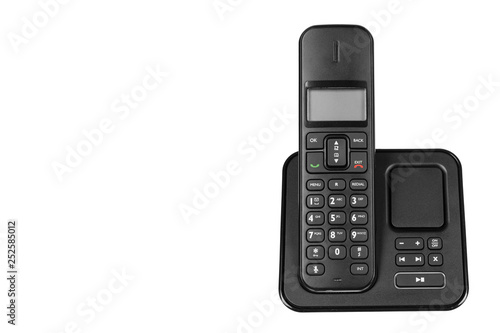 modern landline cordless phone, old technology concept. photo