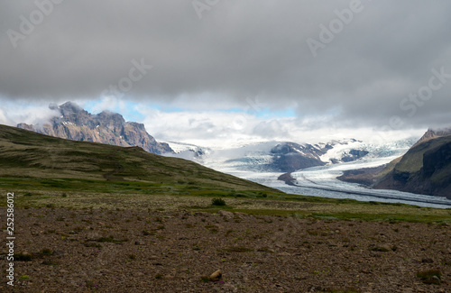  Svinafellsjokull glacier, part of Vatnajokull glacier. Skaftafel National Park on Iceland photo