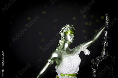 Goddess of justice representative of the law