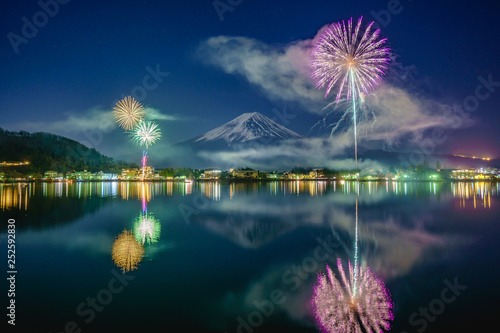 Mt Fuji Fullmoon Fireworks