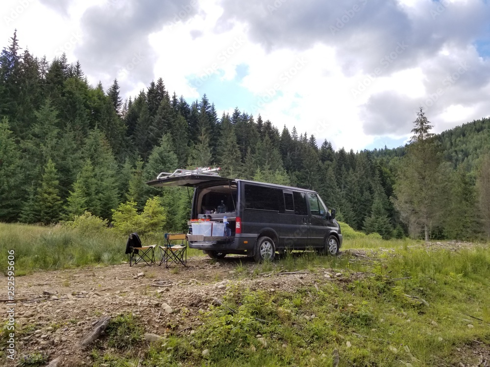 Van life in the forest Van life in the forest