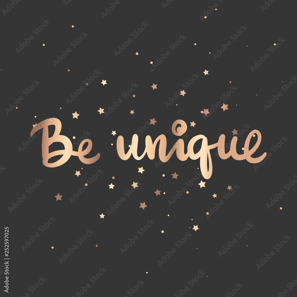 Vector hand drawn lettering phrase. Modern golden brush calligraphy Vector hand drawn lettering phrase. Modern golden brush calligraphy