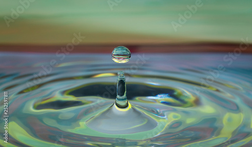 colorful water drop impact