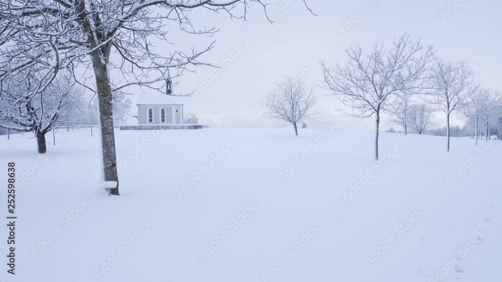 Chapel in fairytale Winter Landscape Chapel in fairytale Winter Landscape
