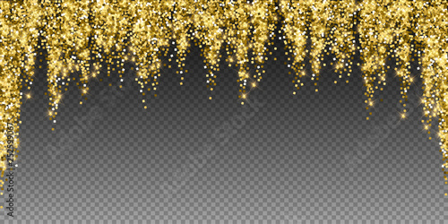 Sparkling gold luxury sparkling confetti. Scattere