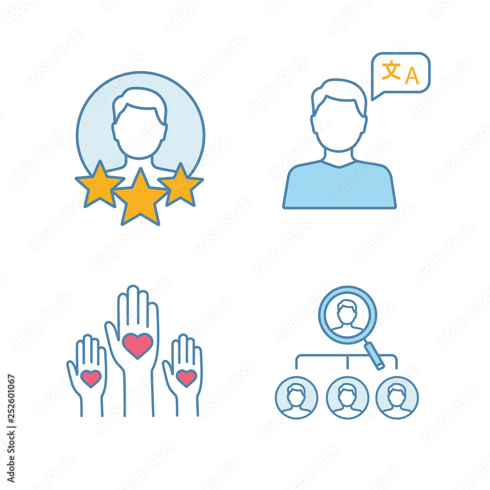 Resume color icons set Resume color icons set
