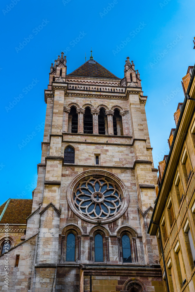 Saint St Pierre Cathedral in center of Geneva, Switzerland