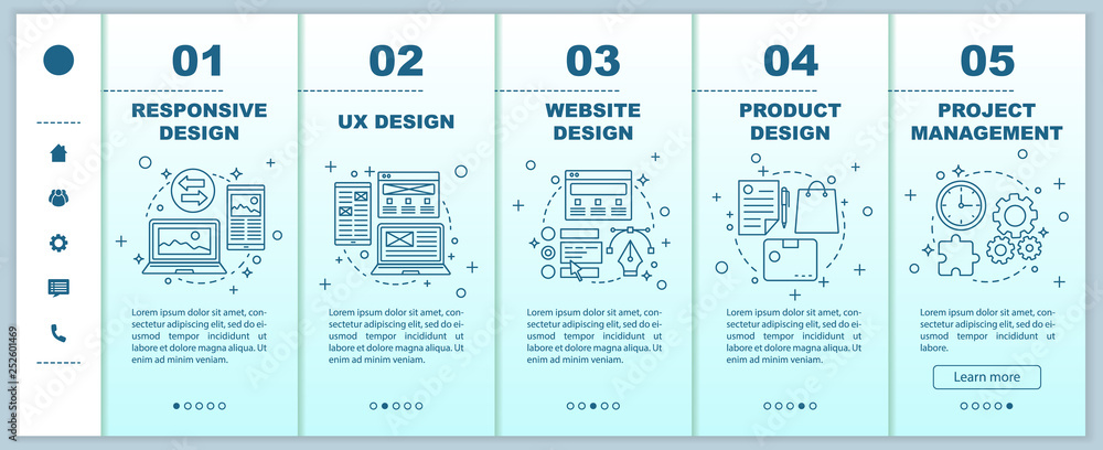 Web design onboarding mobile webpages vector template Web design onboarding mobile webpages vector template