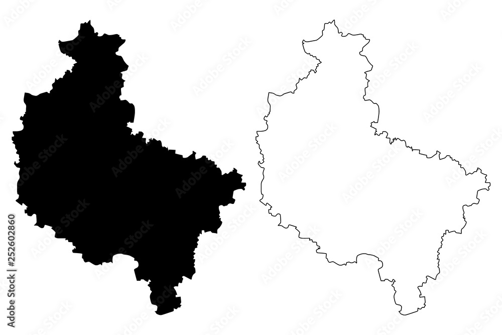 Obraz premium Greater Poland Voivodeship (Administrative divisions of Poland, Voivodeships of Poland) map vector illustration, scribble sketch Wielkopolska Voivodeship (Wielkopolska Province) map